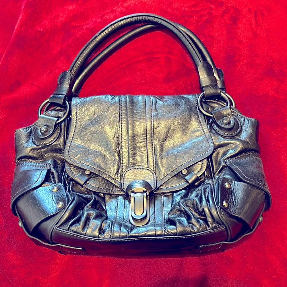 💯🔥Francesco Biasia genuine, leather, all black purse, no rips. Perfect 🔥💯